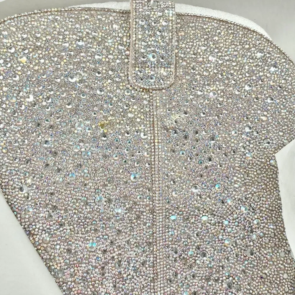 Betsey Johnson Womens Rodeo Over the Knee Boot US 11 Multicolor Rhinestone NWOB